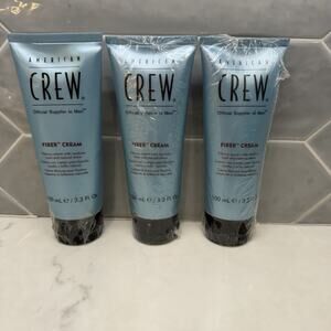 American Crew Fiber Cream 3.3oz 100mL Medium Hold Natural Shine NEW Lot of 3